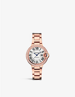 CARTIER: CRWJBB0066 Ballon Bleu de Cartier 18ct rose-gold and 0.94ct brilliant-cut diamond mechanical watch