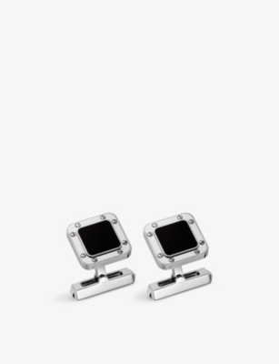 CARTIER: Santos de Cartier sterling-silver cufflinks