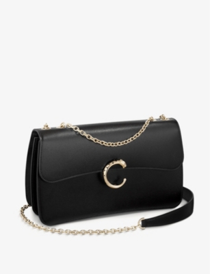 Cartier Womens Black Panthère De Chain Small Leather Cross-body Bag ...