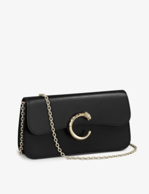 Cartier Womens Panthère De  Chain Mini Leather Cross-body Bag In Black