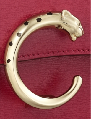 Cartier Womens Red Panthère De  Chain Leather Mini Cross-body Bag In Red