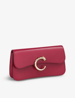 Cartier Womens Trouserhère De  Chain Leather Mini Cross-body Bag In Red