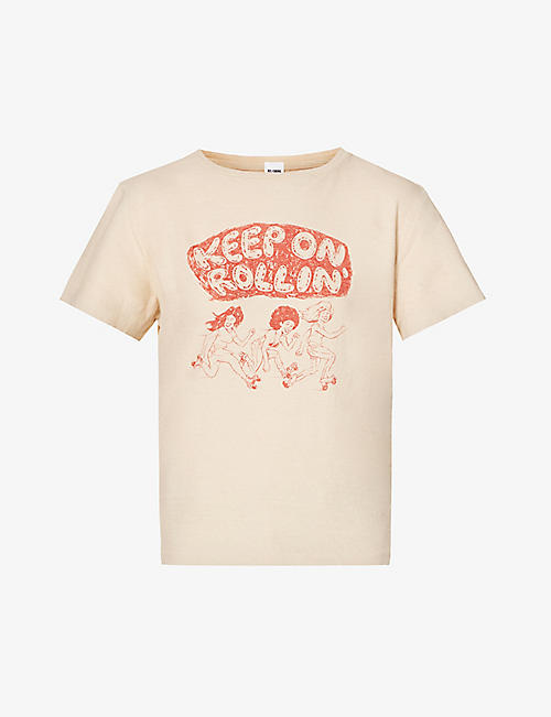 RE/DONE: 'Keep On Rollin'-print cotton T-shirt