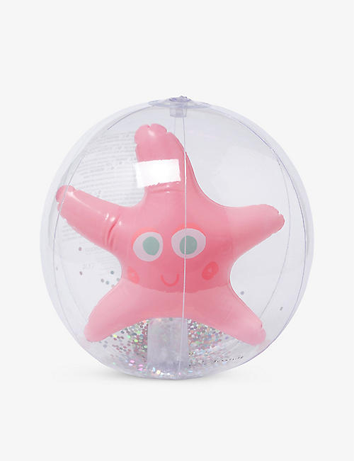 SUNNYLIFE: Star fish-design inflatable rubber beach ball 35cm