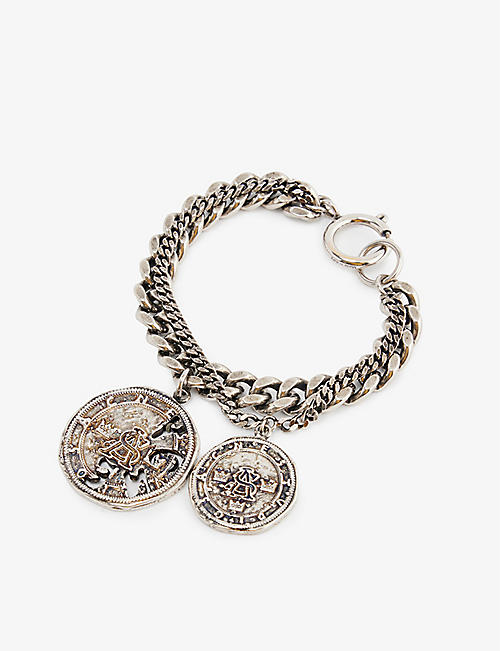 ACNE STUDIOS: Chain-link coin-charm brass bracelet