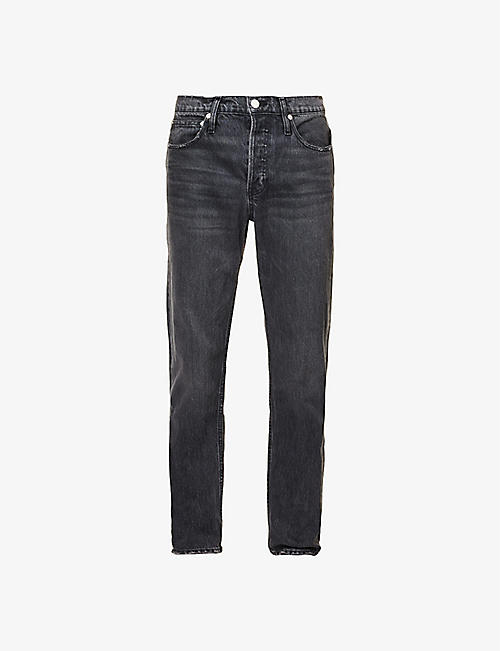 FRAME: L'Homme mid-rise straight-leg stretch-denim jeans