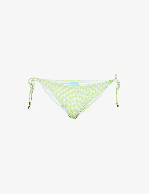 MELISSA ODABASH: Canary geometric-print bikini bottoms