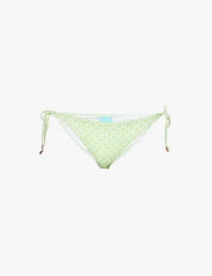 Melissa Odabash Key West Printed Bikini Bottoms In Links Lime
