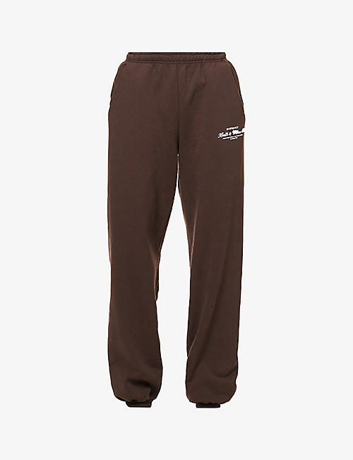 SPORTY & RICH: Health and Wellness Club cotton-jersey jogging bottoms