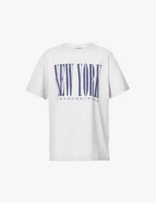ALEXANDER WANG   New York branded print cotton jersey T shirt