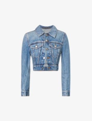 Shrunken cropped denim jacket