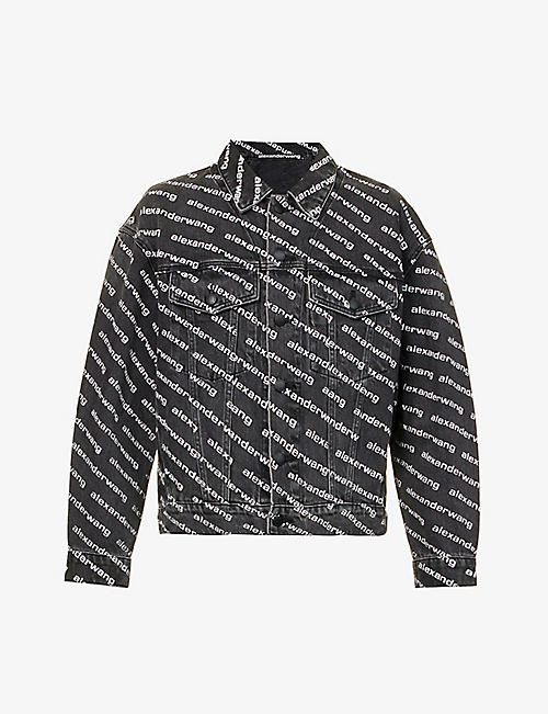 ALEXANDER WANG: Falling Back logo-print denim jacket