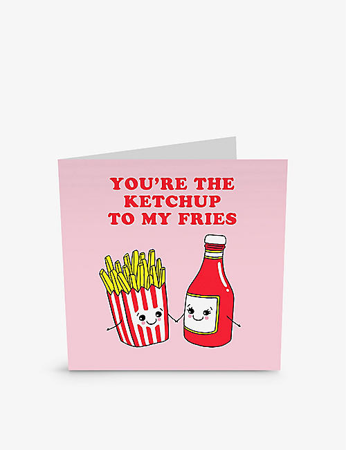CENTRAL 23: Ketchup To My Fries anniversary greetings card 14.5cm x 14.5cm
