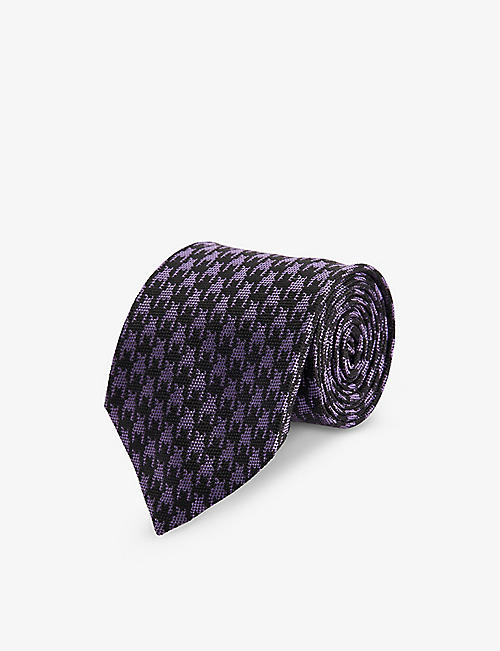 TOM FORD: Classic geometric-patterned silk tie