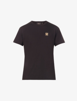 Belstaff Brand-patch Cotton-jersey T-shirt In Black