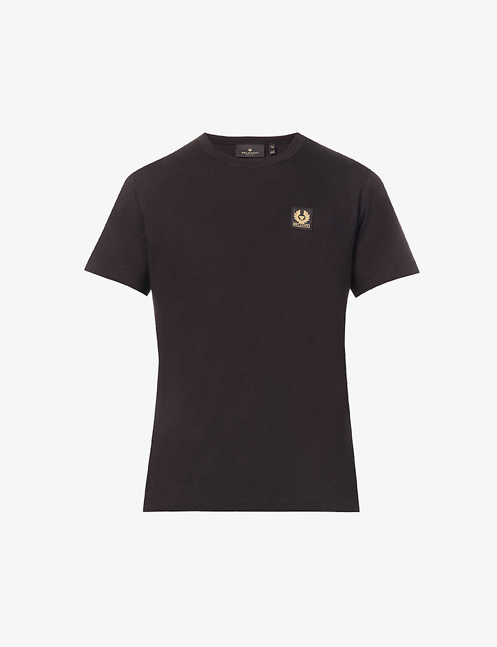Belstaff Brand-patch Cotton-jersey T-shirt In Black