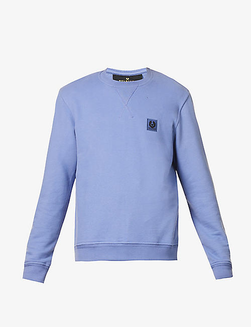 BELSTAFF: Logo-patch regular-fit cotton-jersey sweatshirt