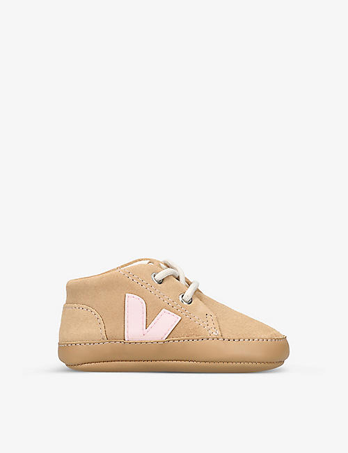 VEJA: Branded suede baby trainers 0-6 months