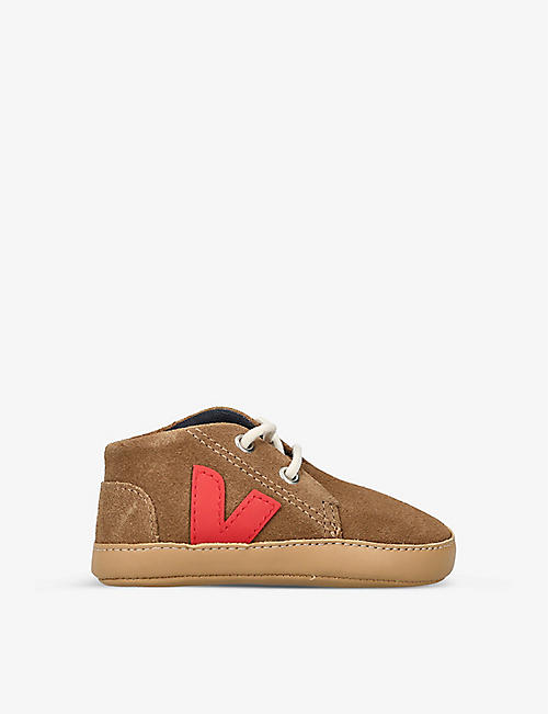 VEJA: Branded suede baby trainers 0-6 months
