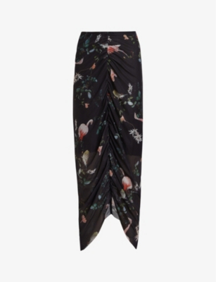 ALLSAINTS - Tessia Fabia floral-print polyester-blend midi skirt