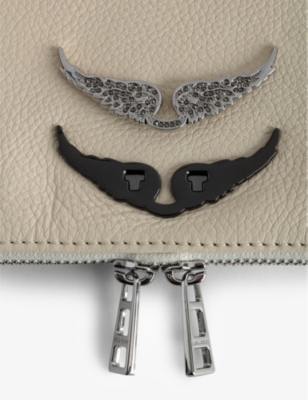 ZADIG&VOLTAIRE: Rock nano wing-embellished leather shoulder bag