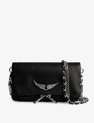 Zadig&Voltaire Rock Studded Leather Crossbody Bag