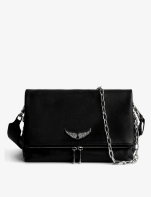 Zadig & Voltaire Women's Lolita Wings Leather Crossbody Bag - Noir