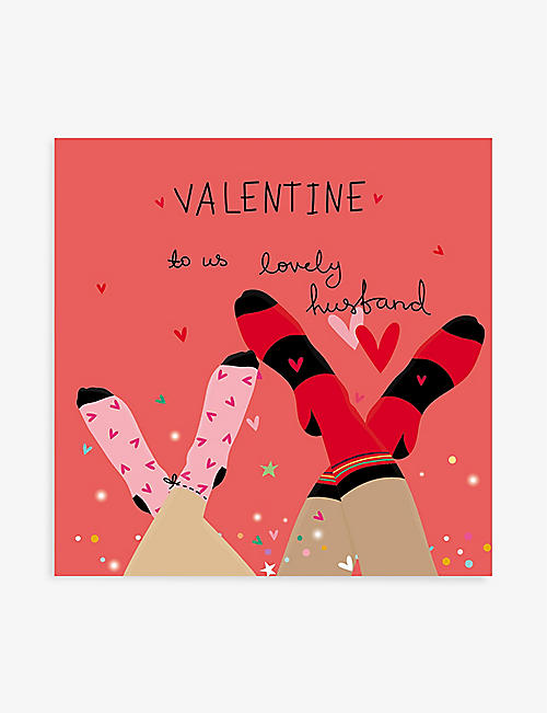 BELLY BUTTON DESIGNS: Cheersto Us Lovely Husband Valentine's card 13cm x 13cm