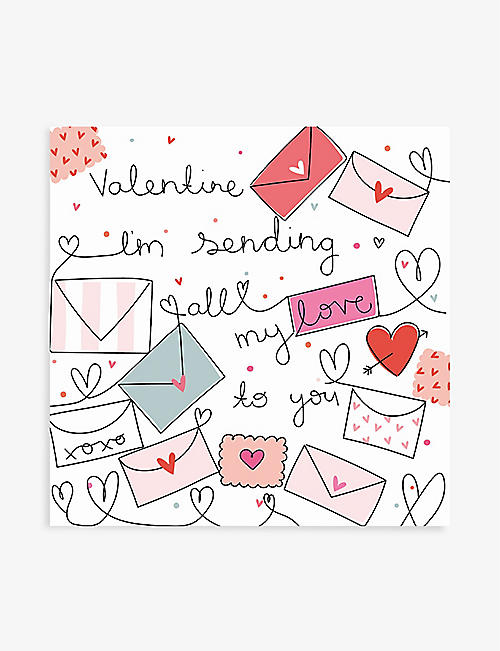 BELLY BUTTON DESIGNS: I'm Sending All My Love To You Valentine's card 14.6cm x 14.6cm