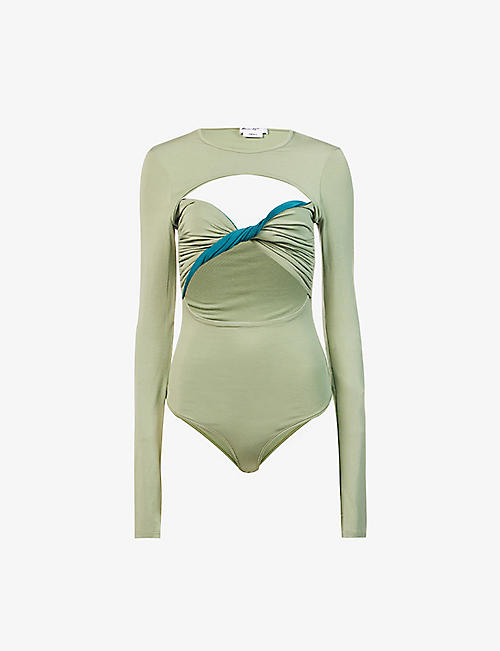THE LINE BY K: Cerys cut-out stretch-woven body