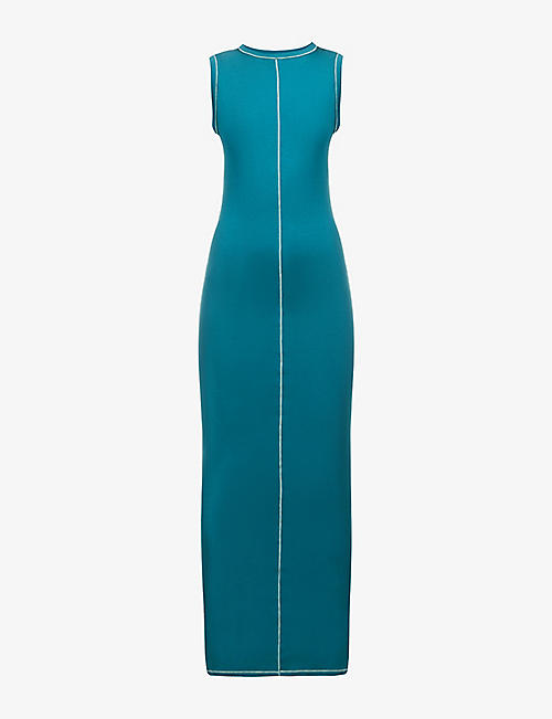 THE LINE BY K: Inez exposed-seam stretch-woven maxi dress