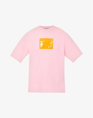 ACNE STUDIOS EXFORD PATENT-SMILEY COTTON-JERSEY T-SHIRT,63664219