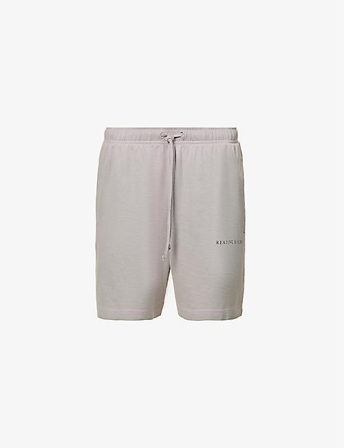 ACNE STUDIOS: Brand-print drawstring-waist cotton-jersey shorts