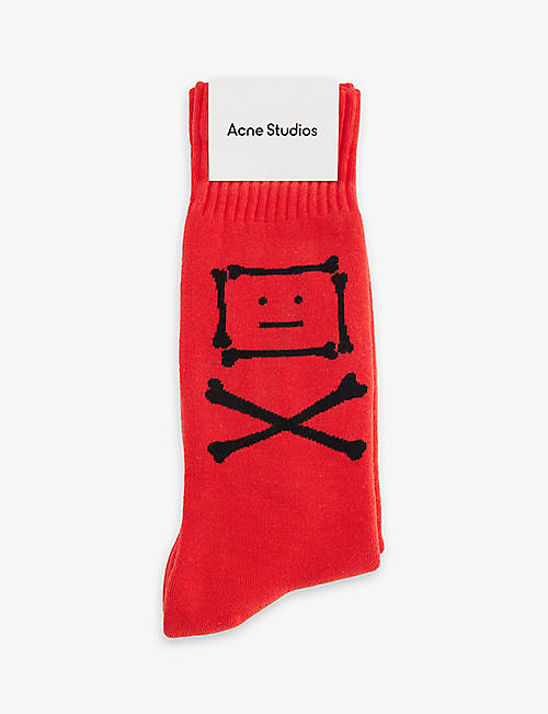 ACNE STUDIOS: Zuper Face stretch-cotton-blend socks