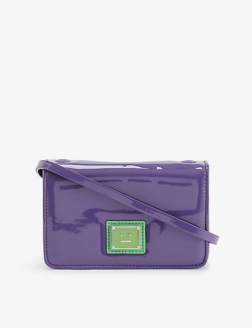 ACNE STUDIOS: Aggri face-patch faux-leather cross-body bag