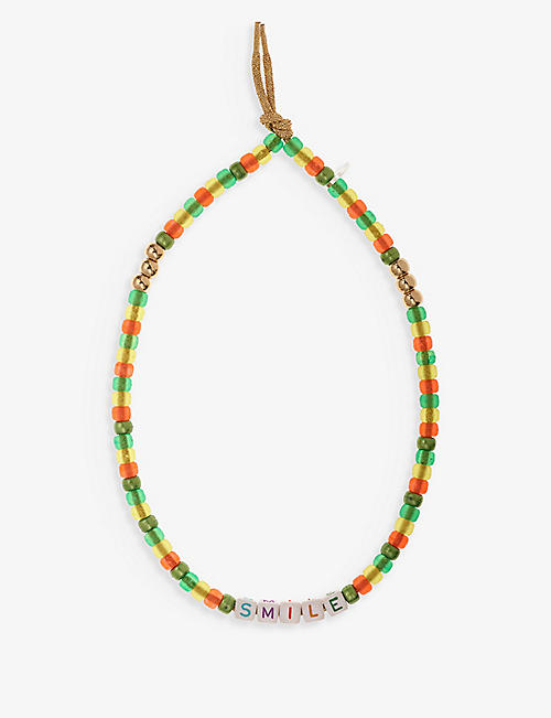 LOVE BEADS BY LAUREN RUBINSKI: Smile beaded necklace
