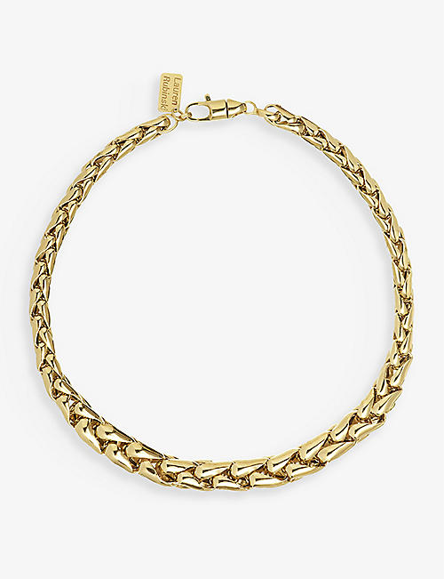 LAUREN RUBINSKI: Wheat-chain 14ct yellow-gold necklace