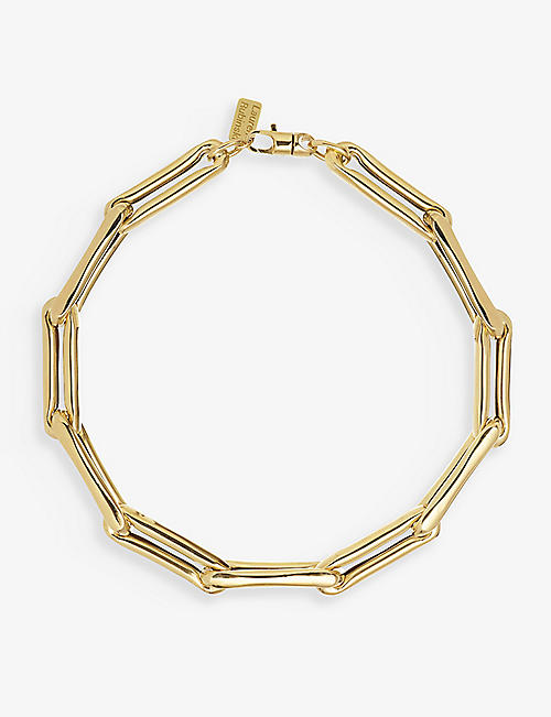 LAUREN RUBINSKI: Extra-Large Link 14ct yellow-gold necklace