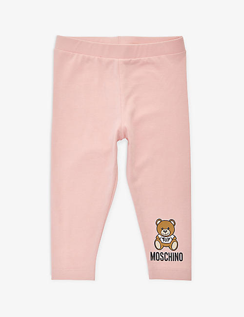 MOSCHINO: Teddy Bear logo-print stretch-cotton leggings 3 months - 3 years