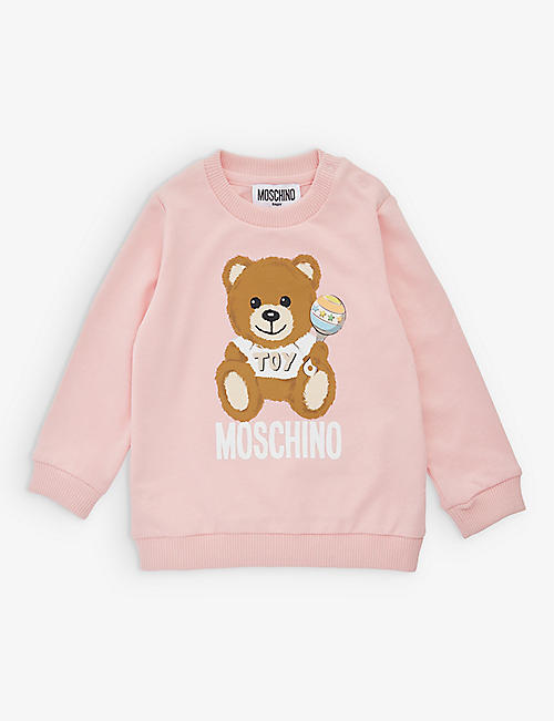 MOSCHINO: Teddy Bear logo-print cotton-jersey sweatshirt 3 months-3 years