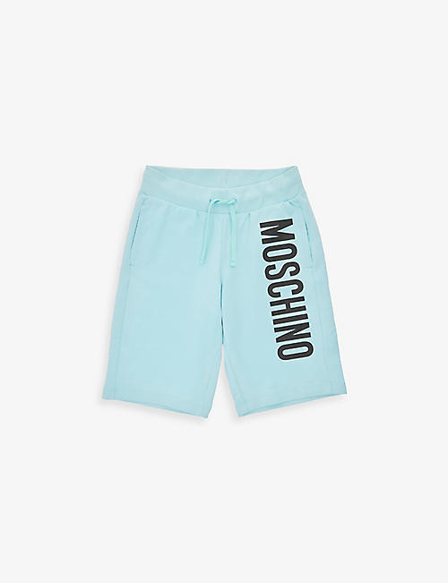 MOSCHINO: Logo-print stretch-cotton shorts 4- 14 years