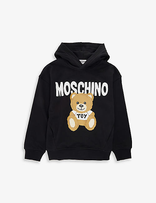 MOSCHINO: Toy Bear and logo-print cotton-jersey hoody 4- 14 years