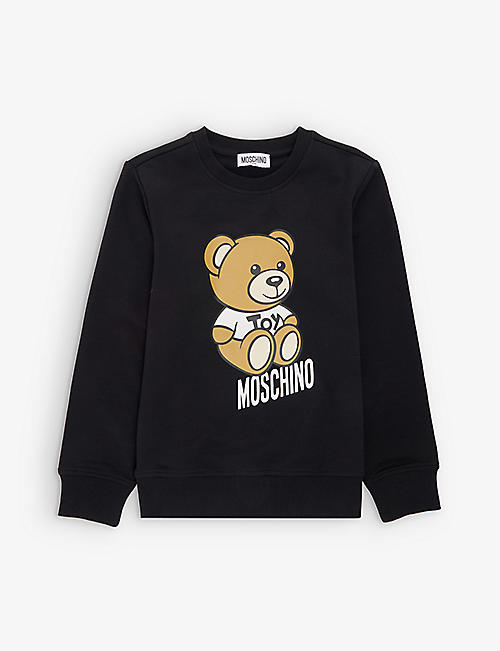 MOSCHINO: Toy Bear and logo-print stretch-woven sweatshirt 4- 14 years