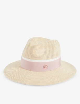 MAISON MICHEL: Henrietta ribbon-embellished straw hat