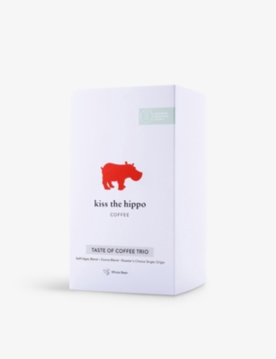 KISS THE HIPPO: Taste of Coffee gift box of three whole-bean coffee blends