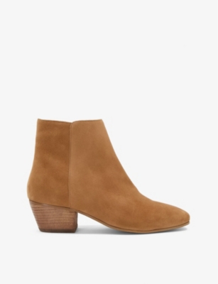 tint Overgave Wacht even Dune Womens Tan-suede Pisco Western-style Suede Ankle Boots | ModeSens