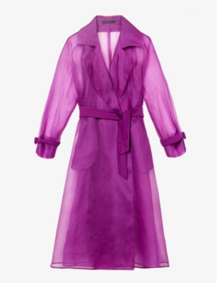 MAX MARA ELEGANTE: Elegante Rauche relaxed-fit silk coat