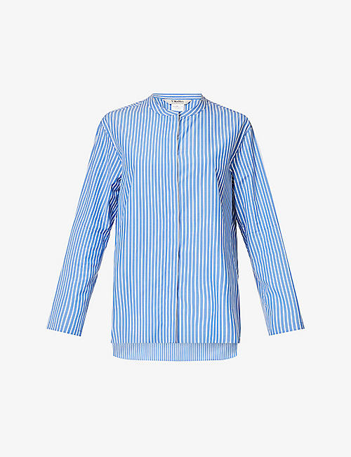 S MAX MARA: Linda striped relaxed-fit cotton shirt