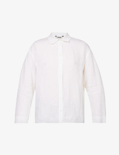 S MAX MARA: Canard relaxed-fit linen shirt