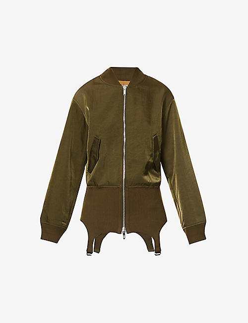DION LEE: Ribbed-panel flap pocket woven jacket